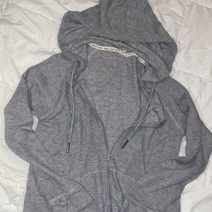 Grey zip up sweater from Roxy